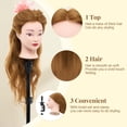 thumbnail image 3 of Cabeza de Maniquí Neverland Belleza y Salud 28" con 80% Cabello Humano, 3 of 9