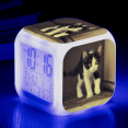 thumbnail image 1 of HANNTAOO Reloj despertador LED con diseño de gato, creativo, para escritorio, mesa, reloj digital electrónico brillante y colorido para adultos, niñas, niños y niños, juguete para regalo de, 1 of 7