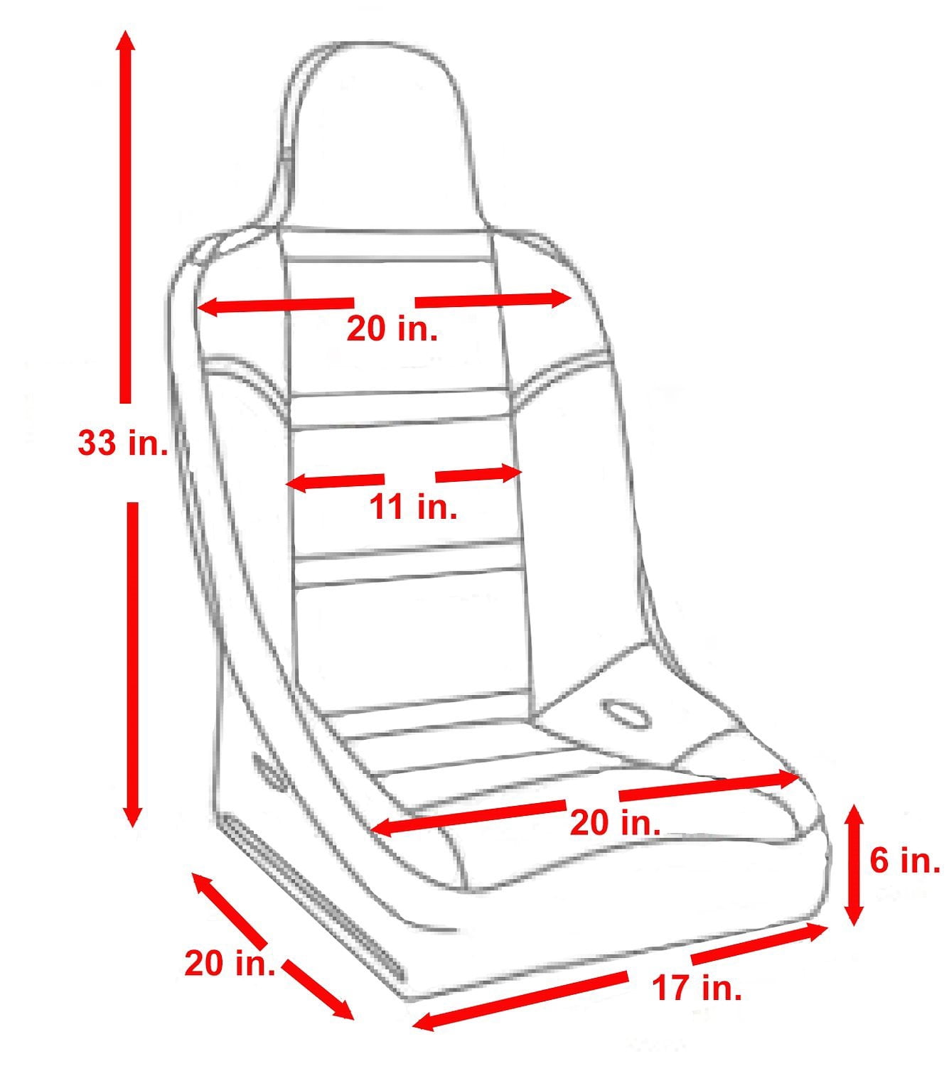JEGS Off Road Suspension Seat [Black Vinyl]