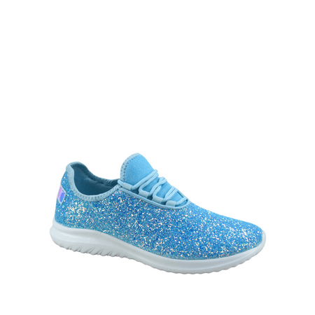 

Lotus-08 Women s Fashion Sparkle Glitter Comfort Light Weight Slip On Flat Sneaker Shoes ( Light Blue 7 )