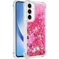 thumbnail image 3 of Case for Samsung Galaxy A35 5G Case Glitter Liquid Cute Clear Phone Case Floating Quicksand Shockproof Protective Bumper Soft TPU Case for Samsung Galaxy A35 5G Love Pink YB, 3 of 14