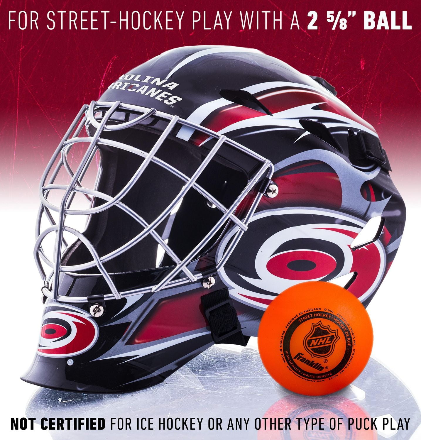 Franklin Sports GFM 1500 NHL Hurricanes Goalie Face Mask