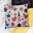 thumbnail image 2 of BANET Pillow Covers , White Red Blue Stripe Decor Throw Pillows for Couch Bed, American Flag Decorative Pillowcase Cushion Cover 18x18in, 2 of 5