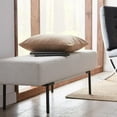 thumbnail image 4 of Bouclair Ivory Fabric and Metal Bench, 4 of 10