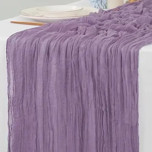 Gauze Table Runner Dinning Table Decoration 90*300CM Rustic Country Boho Beach Wedding Party Table Decor Christmas Table Runners