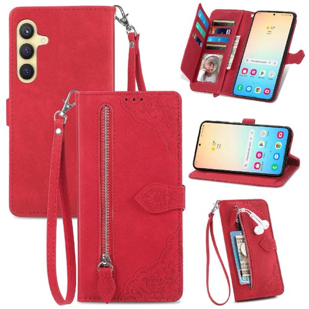 Funda billetera anti-golpes para GANGXUN Samsung Galaxy S24 , ideal para día a día y trabajo