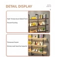 thumbnail image 6 of 39in Large Wall Mounted Wine Rack, 3 Tier Industrial Pipe Shelf Rustic Wood Shelves, Wall Bar Shelves for Liquor Bottles Display Storage Organizer for Dining Room(Walnut, No Lights), 6 of 6