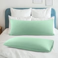 thumbnail image 2 of PiccoCasa 2Pcs Body Pillowcases Microfiber Pillow Covers, Queen Spa Blue, 2 of 9