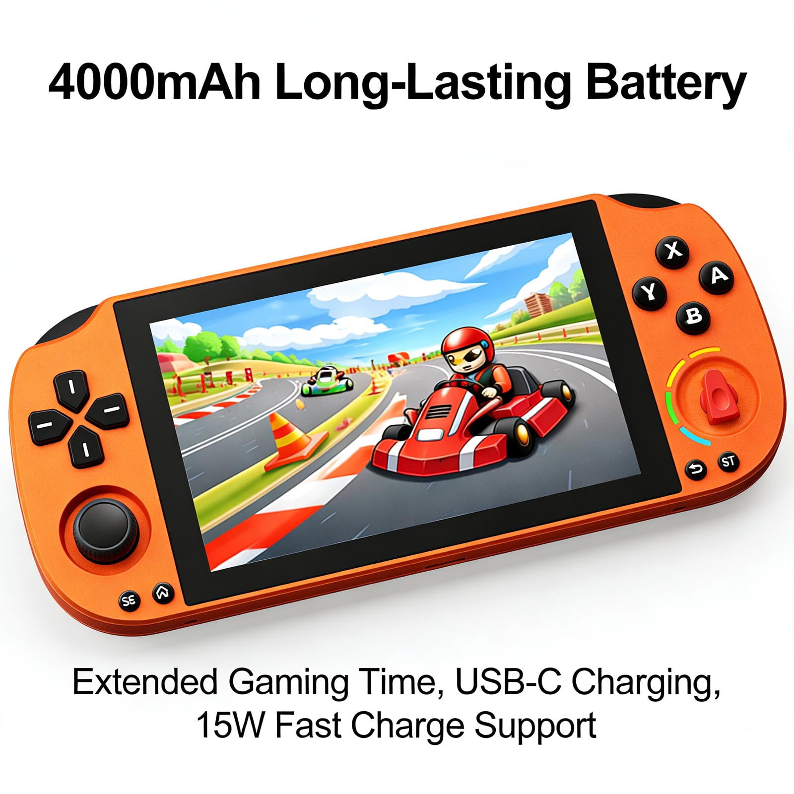 Android Gaming Handheld Console, 5" FHD 1080P Touch Screen, Helio G85, Hall Effect Joystick, WiFi 2.4/5G Bluetooth 5.0, 4000mAh Battery, 3GB+32GB, TF Card up to 512GB