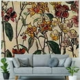 thumbnail image 4 of Chilfamy  Vintage Tapestry, Long Tapestry Vertical Wall Hanging Reference Illustrative Botanical Tapestry Tassel Tapestry for Bedroom Living Room Home Decoration (Vintage, Flower) 40x60inch, 4 of 6
