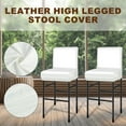 thumbnail image 2 of 4Pcs Bar Stool Covers Waterproof PU Bar Stool Chair Covers Washable Bar Chair Covers Protective Barstool Covers Stylish Chair Cover Easy to Install Bar Stool Slipcover for Home Bar, 2 of 11