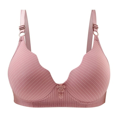CAICJ98 Lingerie for Women Sexy Naughty Women Sexy Wireless Bra Top Vest Breathable Chest Pad Wearing Sports Underwear 36 Pink