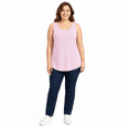 thumbnail image 2 of Afelkas Women's Plus Size Tank Tops Scoop Neck Sleeveless Stretch Tunic Shirts Wide Strap Basic Casual Undershirt for Everyday Wear Pink,XXXXL, 2 of 7