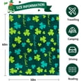 thumbnail image 6 of St Patricks Day Throw Blanket 50” X 60”, Clovers and Shamrocks Design Super Soft Flannel Fleece Blanket, Green Gnome Leaf Saints Blanket Decorations for Bed Couch Living Room Sofa (Shamrock), 6 of 6