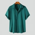 thumbnail image 3 of INCERUN Mens Shirts Basics Leisure Solid Color Short Sleeve Tops S-5XL, 3 of 13