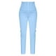 thumbnail image 1 of Pantalones de vestir Prolriy para mujer, tallas grandes, cintura alta, elásticos, para trabajo, informales, rectos, de negocios, con bolsillo, color azul, talla S, 1 of 4
