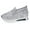 Silver, variant on Womens Shoes Casual Fashion Breathable Knitted Mesh Pointed Flat Bottomed Casual Single Shoes Sneakers For Women