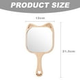 thumbnail image 2 of Animal ear Hand mirror Makeup mirror Cute patterned wood hand travel mirrorStyle:Style 1;, 2 of 5
