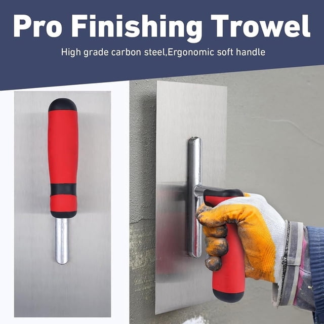 Scraper Tile Tool Stainless Steel Flat Finishing with Comfortable Grip for Masonry Construction and Plaster Work