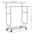 Bennium Rolling Clothes Rack 250 lbs Load Capacity Double Rail Garment ...