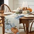 thumbnail image 3 of Thanksgiving Pumpkin Table Runner, Autumn Thanksgiving Kitchen Dining Table Decoration for Home Party Decor 13x48 Inches, 3 of 9