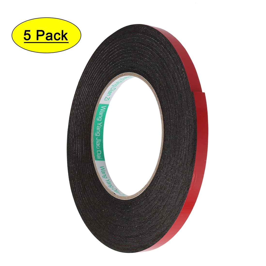 uxcell 3Pcs 10mmx1mm Single Sided Sponge Tape Adhesive Sticker Foam Glue Strip Sealing 5M