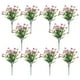 thumbnail image 2 of HWRETIE - Paquete de 10 flores artificiales de viola con tallos de pino y violeta,plantas artificiales decorativas realistas para decoración del hogar y jardín, 2 of 4
