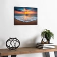 thumbnail image 4 of Beach Sunset Canvas Wall Art, Ocean Wave Print, Coastal Landscape Artwork for Living Room Bedroom Bathroom Decor, Ready to Hang, 4 of 6