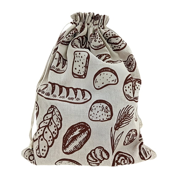 MISSMILE Sturdy Flax Organic Cotton Beeswax Bread Bags Portable for Homemade Loaves and Sandwiches Kitchen Storage Solution Bees Wax Bread Bag