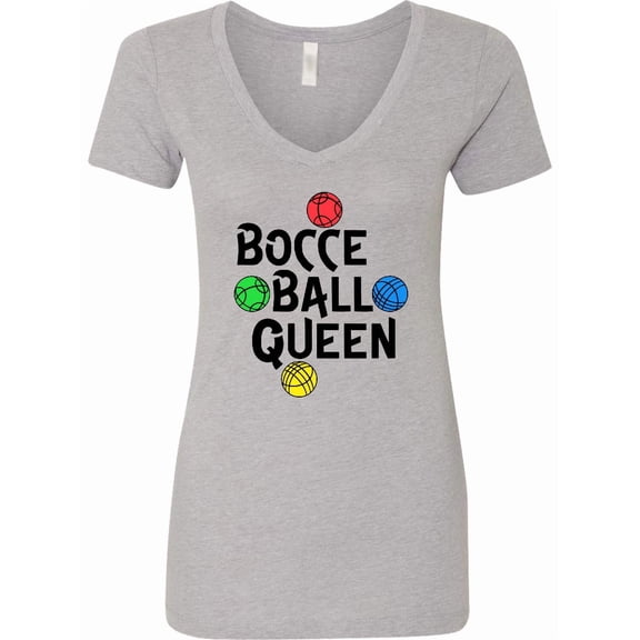 Inktastic Bocce Ball Queen Women's V-Neck T-Shirt