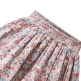 thumbnail image 5 of YTCAMLO Mini Skater Skirt for Girls Casual Boho Elastic Waisted Flared Skirts Floral Printed Ruffle Chiffon Skorts Summer Beach Outfits, Pink 1-2Years, 5 of 6