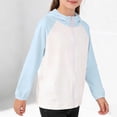 thumbnail image 6 of Boys UPF 50+ Sun Hoodie Jacket, Lightweight Windbreaker with Hood, Blue Color Block, Packable Sun Protection for Outdoor, Beach, Travel,Size 9-10 T, 6 of 9