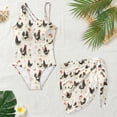 thumbnail image 4 of Xixirimido Roosters Floral Print Girls Swimwear One Piece with Adjustable Strap and Removable Bra, Fashion Bathing Suit with Mesh Cover Up Skirt for Teens, Size 15-16 Years, 4 of 7