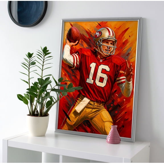 Joe Montana 49ers Poster or Canvas Wall Art