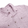 thumbnail image 7 of UAMVSH Men's Linen Shirts Casual Long Sleeve Button Down Shirt Regular Fit Collared Work Tops with Pockets for Wedding Beach, 7 of 7