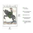 thumbnail image 2 of Fashion Magazine - January 15 1926 - Zebra and Model - Vintage Magazine Cover by André Édouard Marty - 8 x 12 inch Vintage Metal Tin Sign, 2 of 4