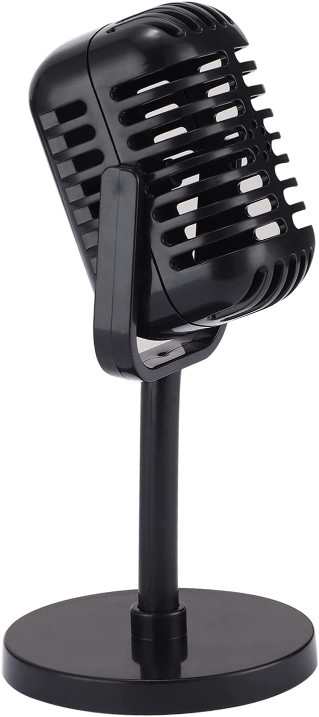 Vintage Microphone Prop Model, Retro Prop Microphone, Fake Plastic