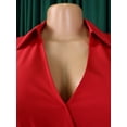 thumbnail image 5 of AURA Women’s Midi Dress V Neck High Waist A Line Three Quarter Sleeve With Belt S XXXL, 5 of 7