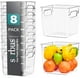 thumbnail image 1 of Large Clear Plastic Storage Bins for Shelves, Clothes, with Handle - Clear Storage Bins, Drawer, Shelf, Closet, Pantry, Fridge, Freezer Organizer Bins, Closet Organizers and Storage (4 pack), 1 of 2