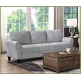 thumbnail image 4 of Modern Transitional 3-Seat Dark Gray Textured Polyester Sofa - Living Room Versatile Comfort & Rounded Arms, 4 of 8