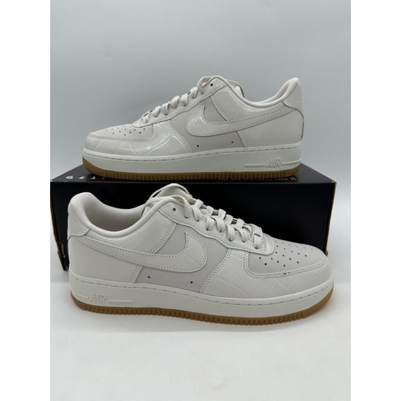 Nike Air Force 1 '07 LX Women's Size 10 White Croc Leather Shoes DZ2708 001