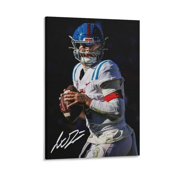 Rugby Player Jaxson Dart Classic PosterPoster For Bedroom Office Living Room Bedroom Poster Decorative Painting Canvas Wall Art Living Room Posters Bedroom Painting 08x12inch(20x30cm)