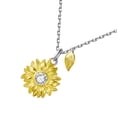 thumbnail image 4 of 1pc Élégant Tournesol Modèle Collier Délicat Pendentif Tournesol Collier, 4 of 8
