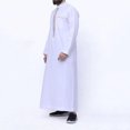 thumbnail image 2 of XDZJLR Chemise Homme Ample Musulmane Arabe Dubai Robe Manches Longues Rétro Hauts, 2 of 7