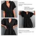 thumbnail image 1 of Vestidos con cuello en V vestido corto suelto y transpirable para mujer cómodo cordón frontal para verano fiesta compras escuela ANGGREK Otros, 1 of 5