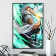 thumbnail image 3 of Póster autoadhesivo de anime de One Piece Luffy, figuras de Zoro para papel tapiz, decoración del hogar, pintura de la ley, arte de pared, dormitorio, dibujos animados, Mihawk, 3 of 5