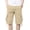 Khaki, variant on Zimjoy Men's Casual Twill Tactical Cargo Shorts Elastic Waist Drawstring Knee Length Multi Pockets Summer Work Shorts, Khaki 29