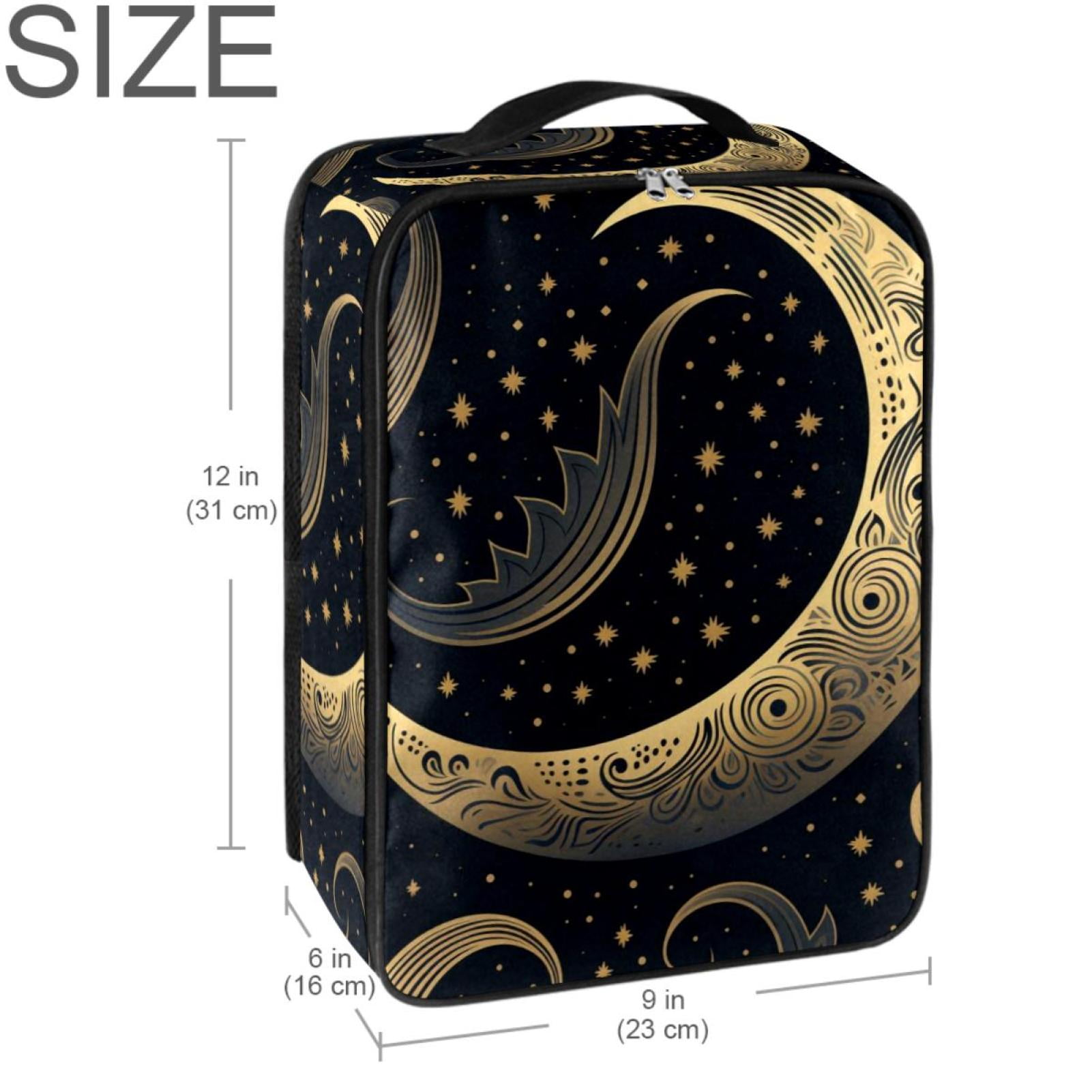 New Moon Symbol Polyester Shoe Boxes - Storage Solution for Shoes - 23x31cm/9x12in Size - Durable & Convenient Organizer for Your Footwear Collection!