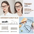 thumbnail image 6 of MARE AZZURO Oversize Square Reading Glasses for Women Oversized Trendy Large Readers 100 150 200 250 300 350 (Demi,3.0), 6 of 6