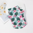thumbnail image 4 of NIBOLOG Dog Shirt Hawaii Style Fastener Tape Fixing Leaf Print Lapel Collar Dress Up Super Soft Thin Breathable Beach Short Sleeve Pet Clothes for Outdoor, 4 of 8